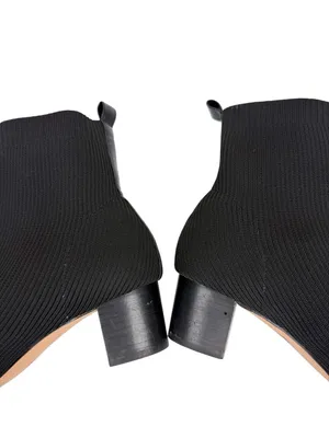 Joie Neely Black Knit Stretch Sock Booties Ankle Boots Size 10 thumbnail 7