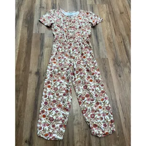 Old Navy Girls' Floral Jumpsuit - M (8) -‎ 61% Cotton, 33% Rayon, 6% Linen thumbnail 2