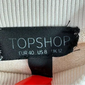 Topshop Oversized Slouchy Mock Neck Sweatshirt Nude‎ Pink Size 8 thumbnail 9