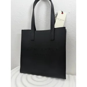 Ted Baker London The Icon Black Mini Tote Bag NWT Logo‎ Embossed thumbnail 2