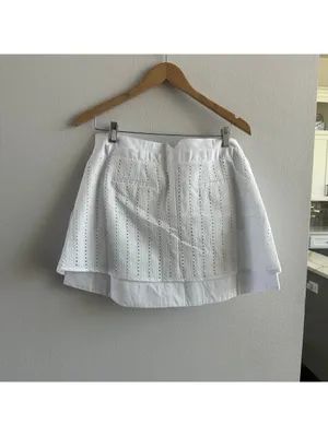 Thakoon Eyelet Combo Mini Skirt Size 8 White NWT thumbnail 7
