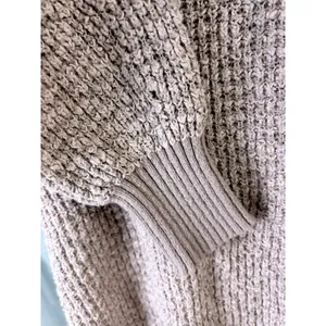 Free People By Your Side Mauve Chunky Cowl Neck Oversized Sweater Small thumbnail 8