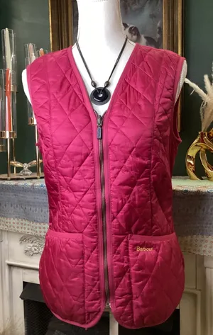 Barbour‎ Betty Interactive Liner Quilted Vest Raspberry LQU0088PI71 Womens 6 thumbnail 1