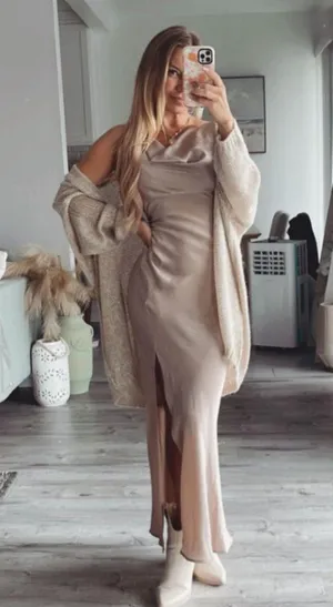 Nude Pink Dress thumbnail 1
