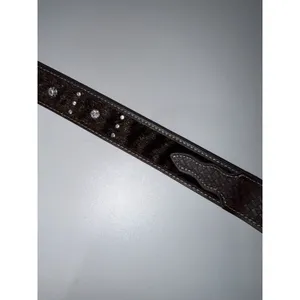 Women's Size M 38" Western Rhinestone Belt Brown Faux Horse Hair Silver Buckle‎ thumbnail 9