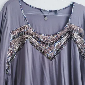 BKE Boutique Beaded 3/4 Sleeve Blouse thumbnail 3