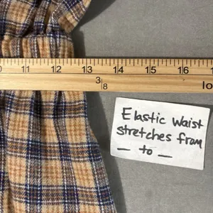 Peach Love Plaid Flannel Shirt Dress Size Small Renaissance Boho Poet Western thumbnail 12