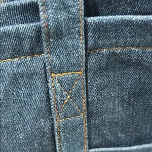 Blue Denim Tote Bag with Zippered Pouch thumbnail 2