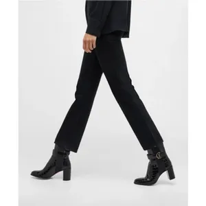 Christian Louboutin Croc Embossed Chelsea Boot 70 Calf Leather in‎ Black Size 37 thumbnail 2