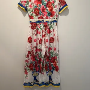 L'ATISTE BY AMY Women's Medium Floral Print Wide Leg Jumpsuit Collared Button thumbnail 11