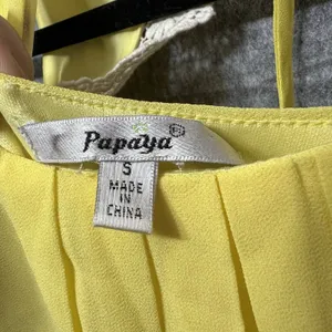 Papaya Yellow Sleeveless Lace Back‎ Cutout Mini Dress 20369D Small NWT thumbnail 7