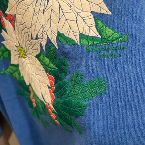 Cute floral 80s collared cottagecore granny sweatshirt ugly holiday Christmas thumbnail 5