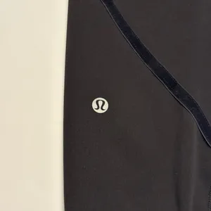 Lululemon High Rise Leggings Womens 4 Black Floral Mesh Velvet Trim W5BGSS thumbnail 5