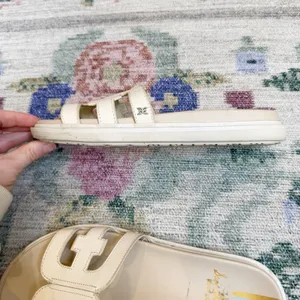 Sam Edelman White Valeri Slide Sandals Size 8 Cutout H Resort Beachy Coastal‎ thumbnail 5