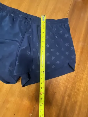Old Navy Active Go-Dry Athletic Shorts Women's Large Navy Blue Star Print thumbnail 2