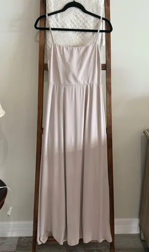 Show Me Your Mumu Light Taupe Back Bow Detailed Full Length Gown thumbnail 1