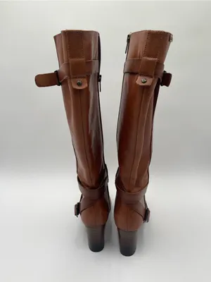 Pikolinos Made in Spain Brown Tall Leather Heeled Boots Womens 37 Riding thumbnail 4