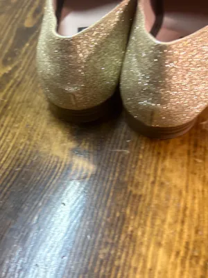 Nine West Wildgirls Gold Glitter Lighting Bolt‎ Loafers Size 6 thumbnail 5