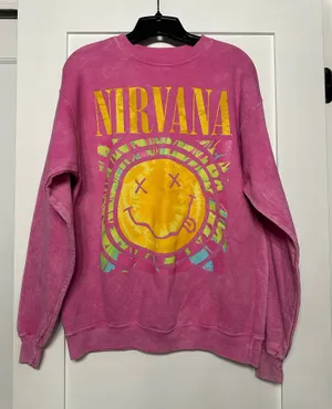 Nirvana crewneck oversized Pink Size M thumbnail 1