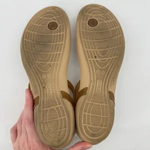 Crocs Isabella T Strap Sandal Bronze Tan Women 10 Jelly Slip On Casual Flip Flop thumbnail 8