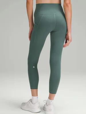 Lululemon Wunder Train High-Rise Tight with Pockets 25", Medium Forest thumbnail 2