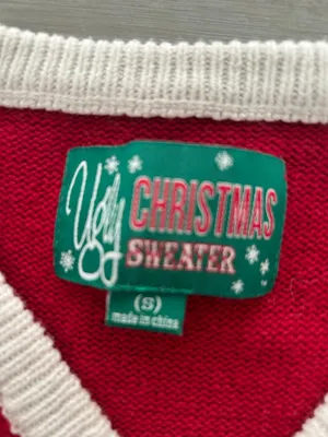 Santa Ugly Christmas Sweater Vest Women Size Small Tacky Christmas Santa Costume thumbnail 8