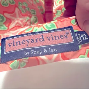 Vineyard Vines Starfish Mini Skirt Women's‎ 12 Pink Green Beach Preppy Academia thumbnail 5