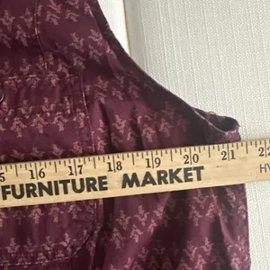 Duluth Large Womens Long Top or Mini Dress Organic‎ Cotton Burgundy Sleeveless thumbnail 4