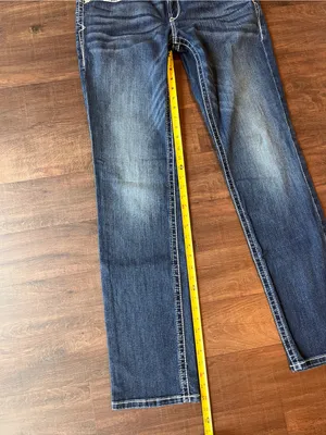 Ariat REAL Straight Leg Jeans Womens 32 XL Blue Dresden Real Mid Rise Straight thumbnail 4