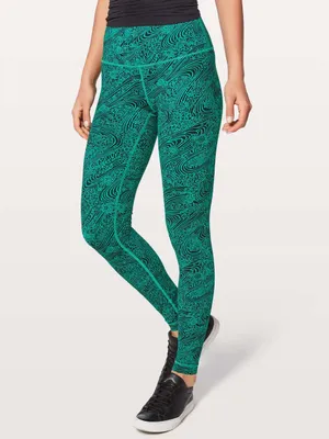 Lululemon Wunder Under High Rise Leggings Tights 28” Viridian Green Black Sz 6 thumbnail 10