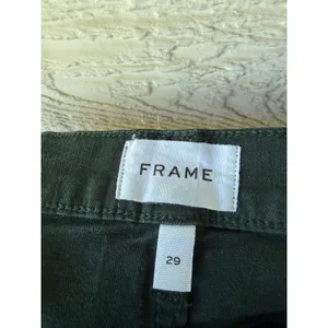 FRAME Le High Straight Jeans Pine Green Raw Hem LHSTRS403C Womens Size‎ 29 thumbnail 5