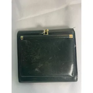 Vintage St.Thomas Buffalo Calf Leather Wallet Green Snap Closure Coin Purse BinB thumbnail 2