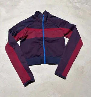 Fabletics Colorblock Zip-Front Jacket cropped small thumbnail 1