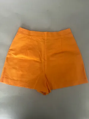 Topshop Orange high waisted shorts thumbnail 3