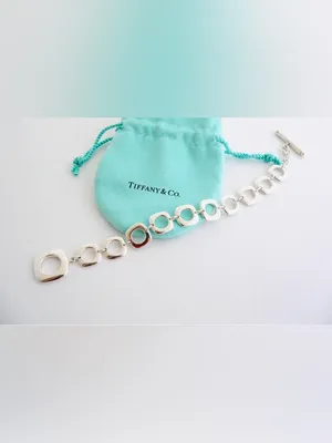 Rare Early Edition Tiffany & Co Elsa Peretti Cushion Link Bracelet 37g thumbnail 4