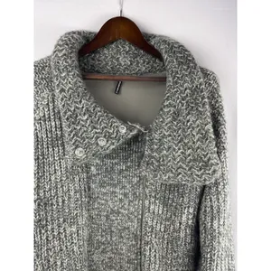 Women’s FishBone XL Gray Zip Knit Cardigan thumbnail 2
