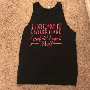 I Dream It I Work Hard I Slay Graphic Tank Top Medium Black thumbnail 2