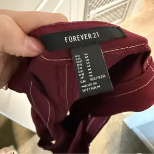 Forever 21 Maroon and White Overalls Jumper Academia Americana Oktoberfest Medium thumbnail 4