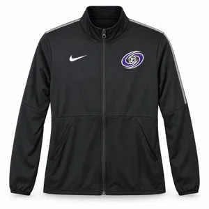 Nike Women’s M Black Dri-FIT Full Zip Soccer Track Jacket Embroidered Mock Neck thumbnail 1