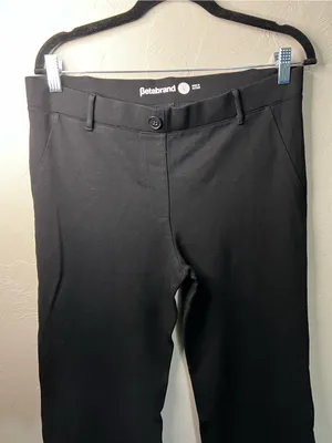 Betabrand Classic Bootcut Dress Yoga Pants Black Stretch Workwear Large L thumbnail 3