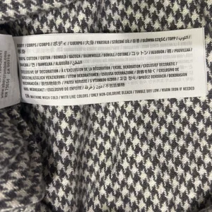 Hollister Boyfriend Fit gray white houndstooth flannel jacket shacket shirt XS thumbnail 7
