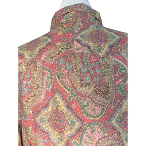 Tin Haul‎ Paisley Western Snap Shirt Pink Coral Turquoise Boho Cowgirl Small thumbnail 5