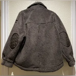 Alo Yoga NWT Plush Sherpa Edge Shacket in Expresso Button Down, Front Pockets S thumbnail 7