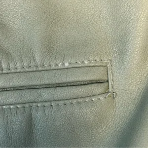 7 For All Mankind Sage Green Vegan Leather‎ Straight Leg Pants thumbnail 8