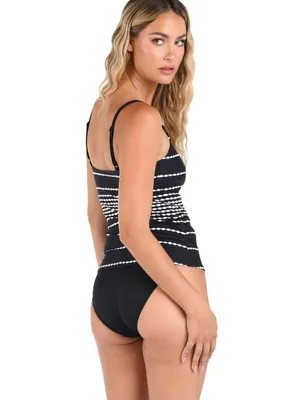 La Blanca Underwire Strap Tankini Swimsuit Top 19477066027 Black City Lights 6 thumbnail 9