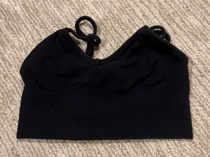 ALO Yoga Black Seamless Sports Bra thumbnail 1