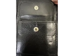 Vintage Brighton black croc-embossed leather snap button organizer/wallet/clutch thumbnail 4