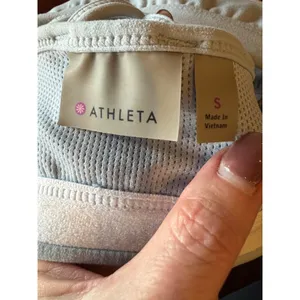 Athleta Sports Bra Women Small Blue Strappy Lattice Back Yoga Running Athleisure thumbnail 11