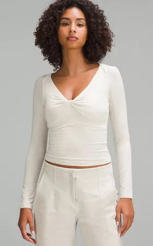 lululemon athletica Cream Long Sleeve Top thumbnail 1