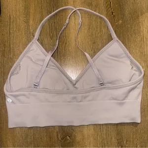 Lululemon Awakening Bra Taryn Toomey Collection Misty Mauve Purple Grey Size 8 thumbnail 3
